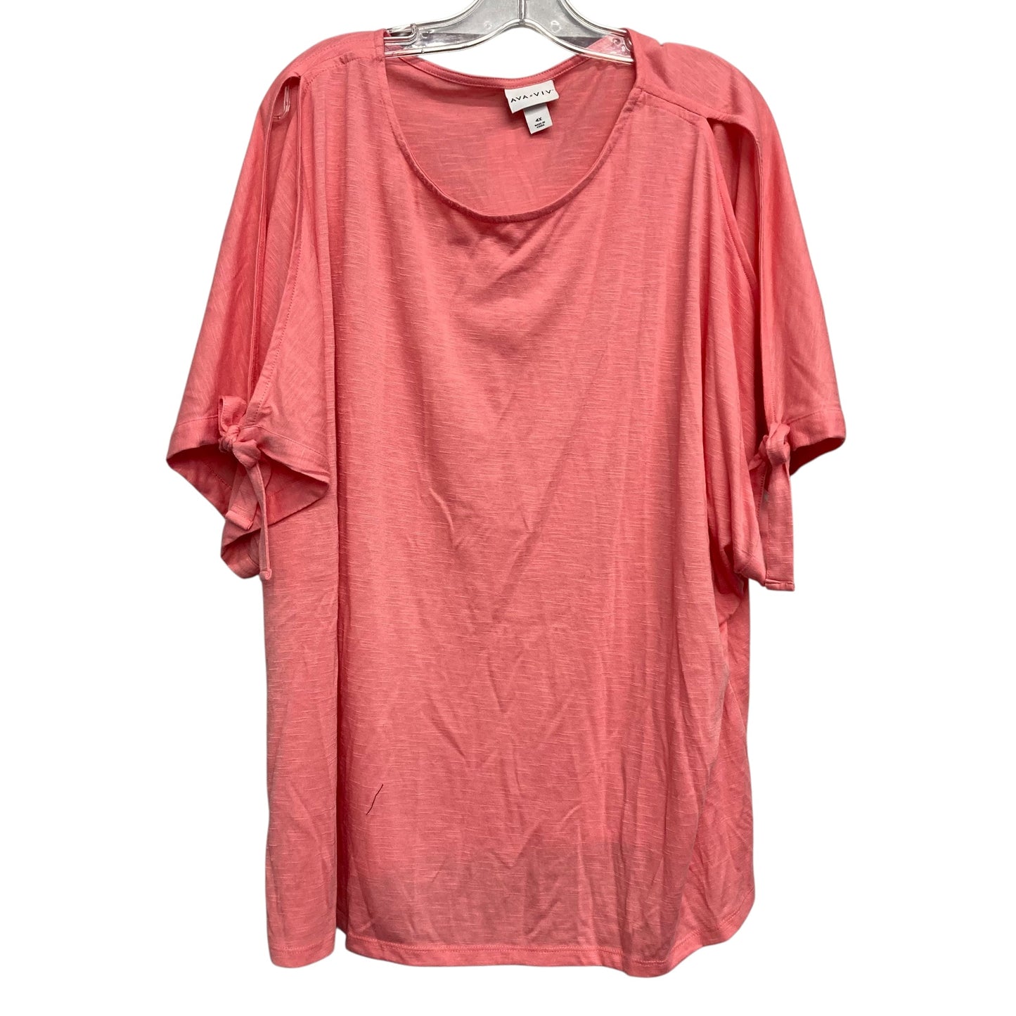 Top Ss By Ava & Viv In Pink, Size:4X
