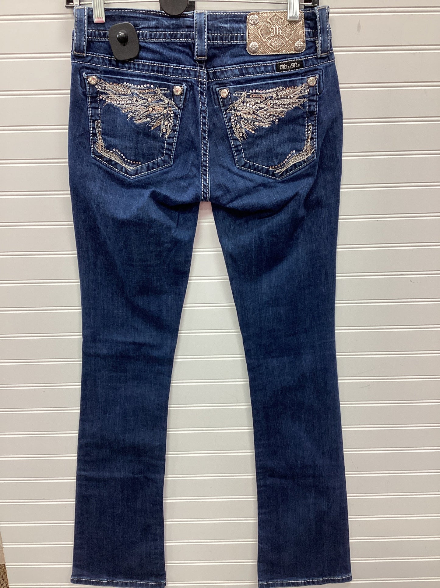 Jeans Boot Cut By Miss Me In Blue Denim, Size:4