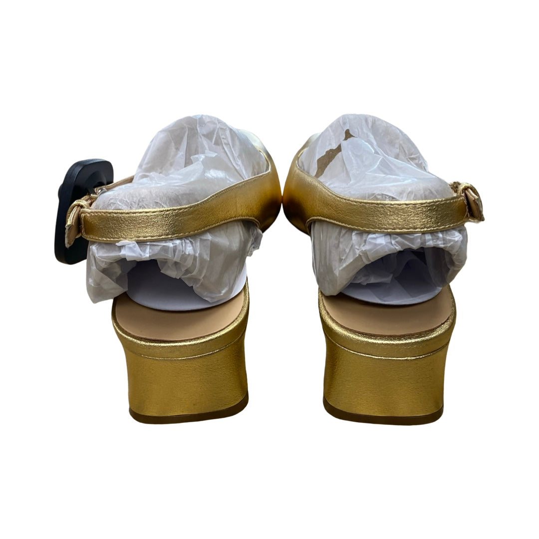 Shoes Heels Block By Naturalizer In Gold, Size:10