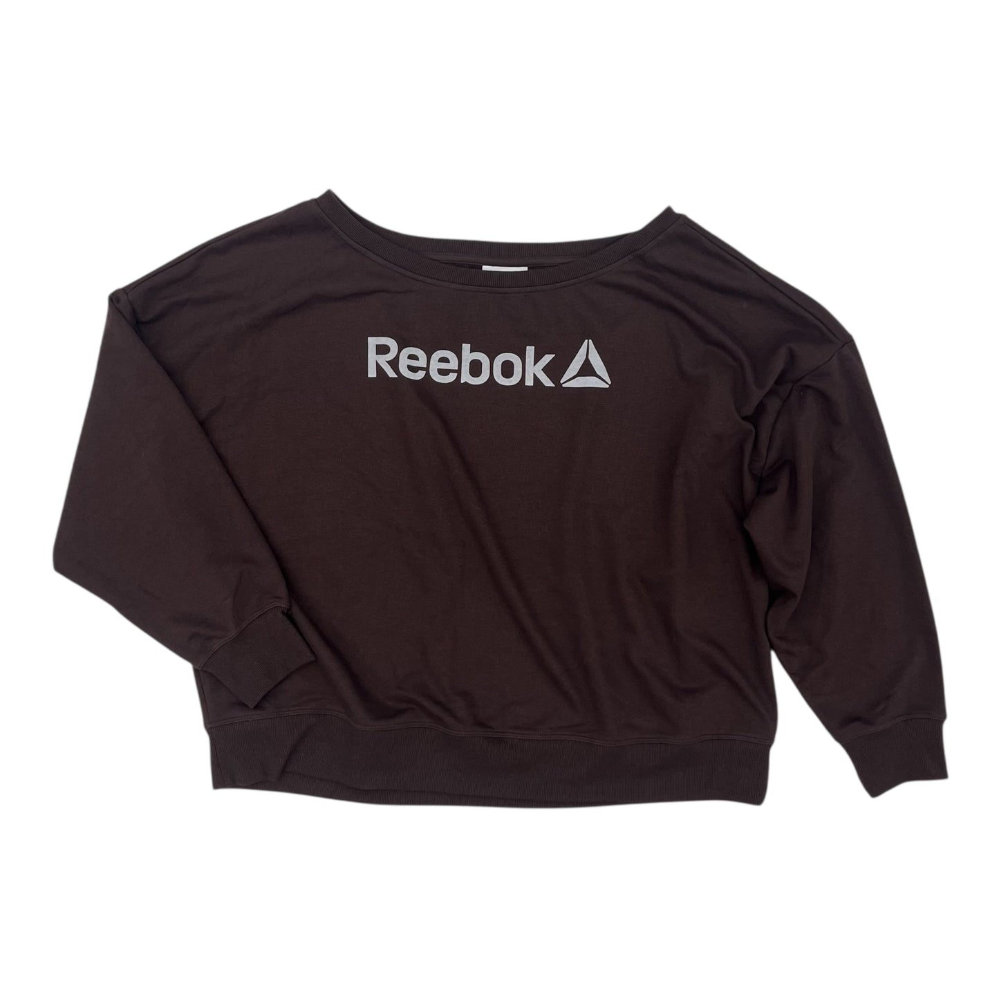 Athletic Sweatshirt Crewneck By Reebok In Brown, Size:3X
