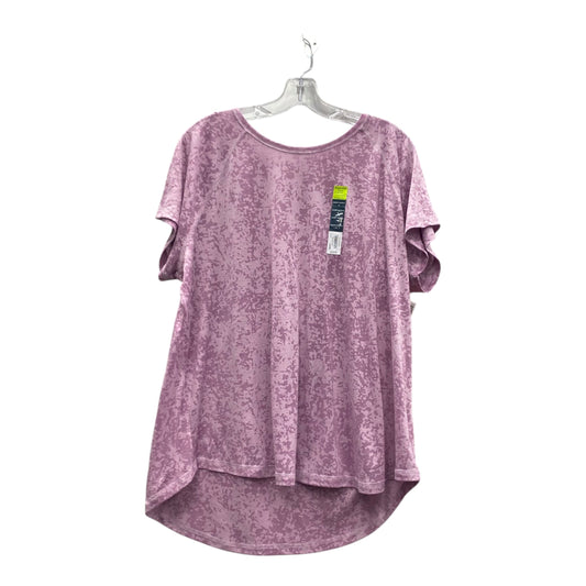 Athletic Top Ss By Tek Gear In Purple, Size:1X
