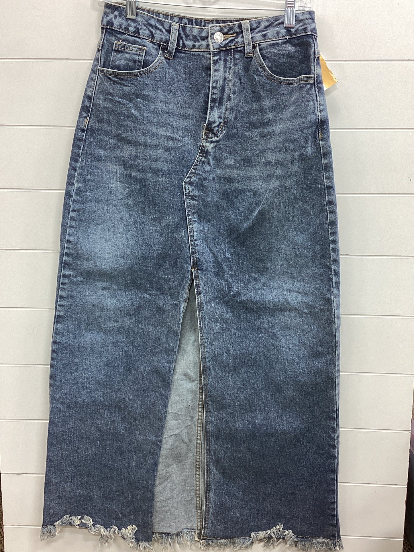 Skirt Maxi By Flying Tomato In Blue Denim, Size:S