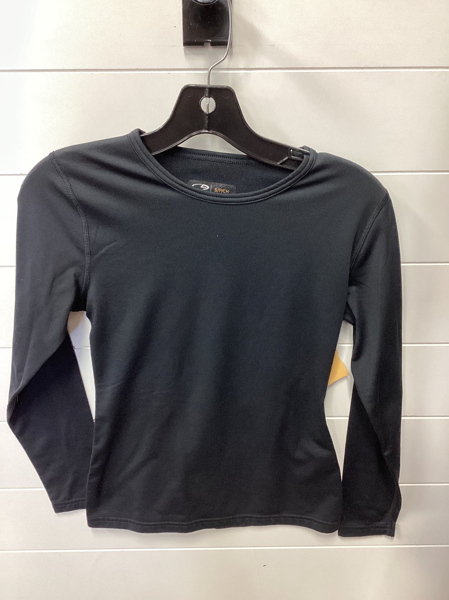 Athletic Top Ls Crewneck By Champion In Black, Size:S