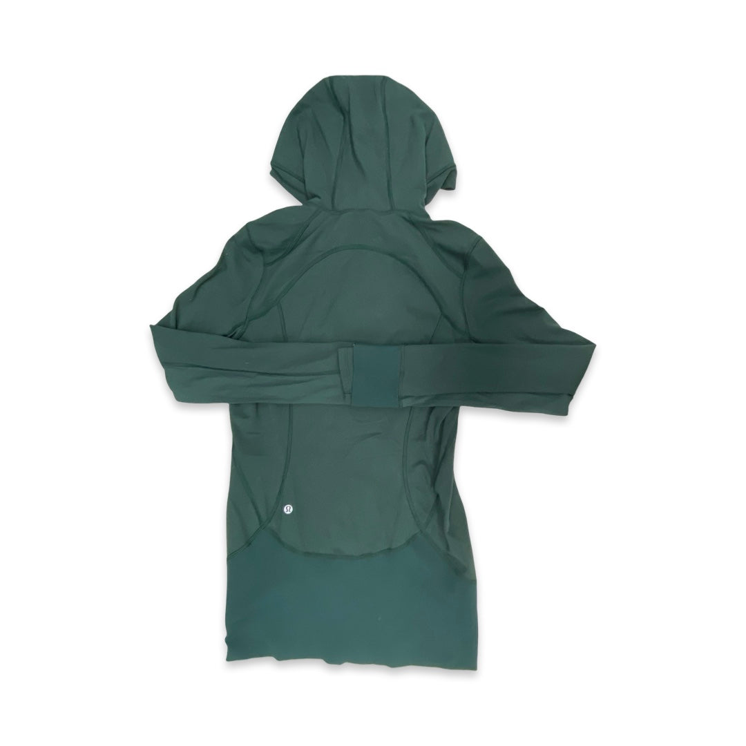 Athletic Jacket By Lululemon In Green, Size:8