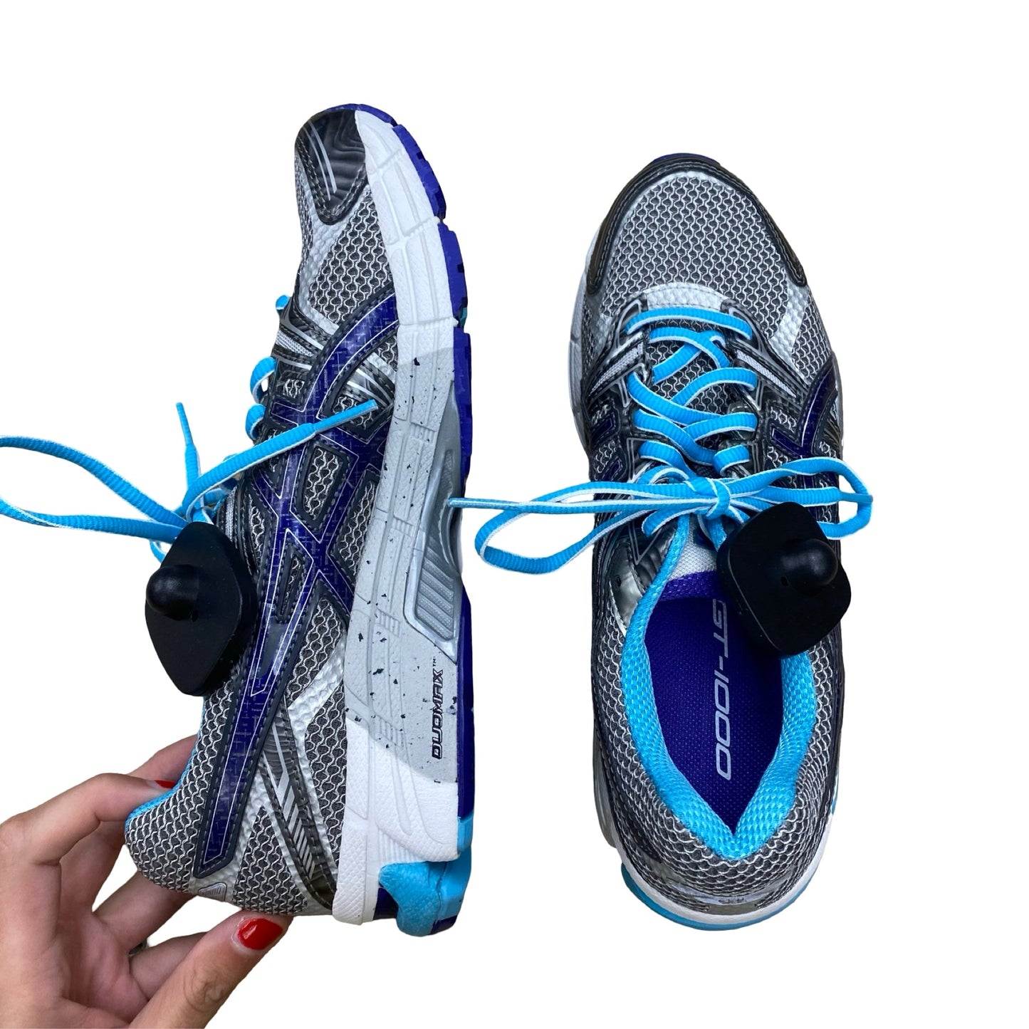 Shoes Athletic By Asics In Blue & Grey, Size:8
