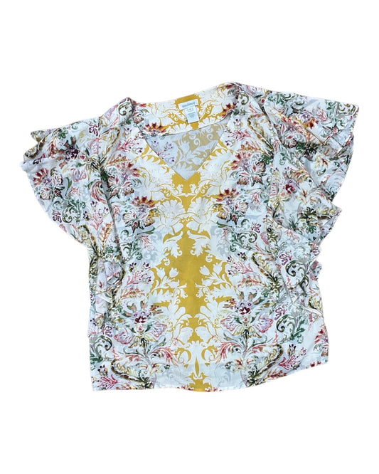 Top Ss By Sundance In White & Yellow, Size:S