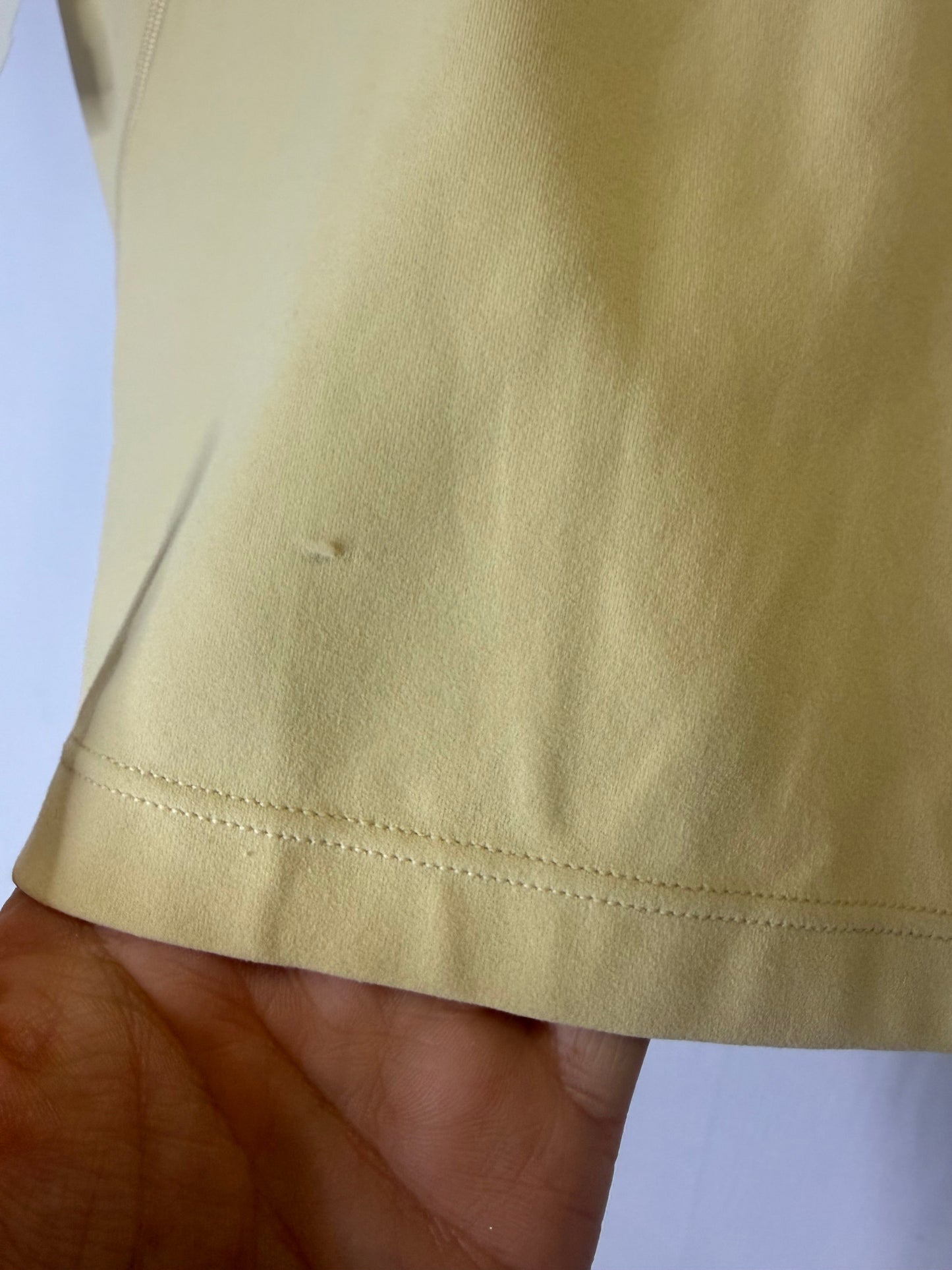 Athletic Top Short Sleeve By Lululemon In Tan, Size: S