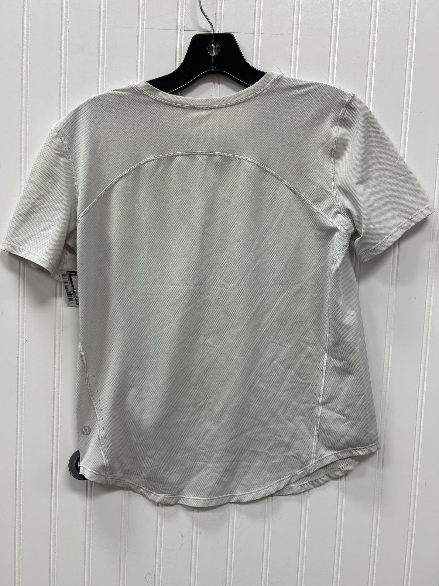 Athletic Top Ss By Lululemon In Grey, Size:4