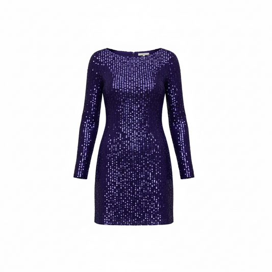 Designer Dress Party Short By Aidan Mattox In Purple, Size: 10