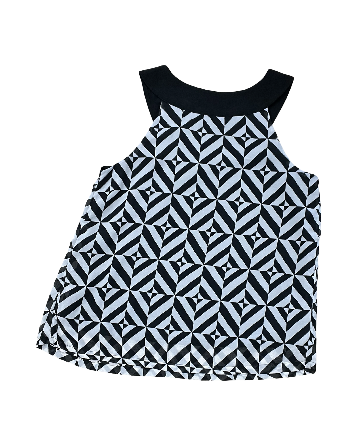 Top Sleeveless By Signature Collection In Black & Grey, Size:L