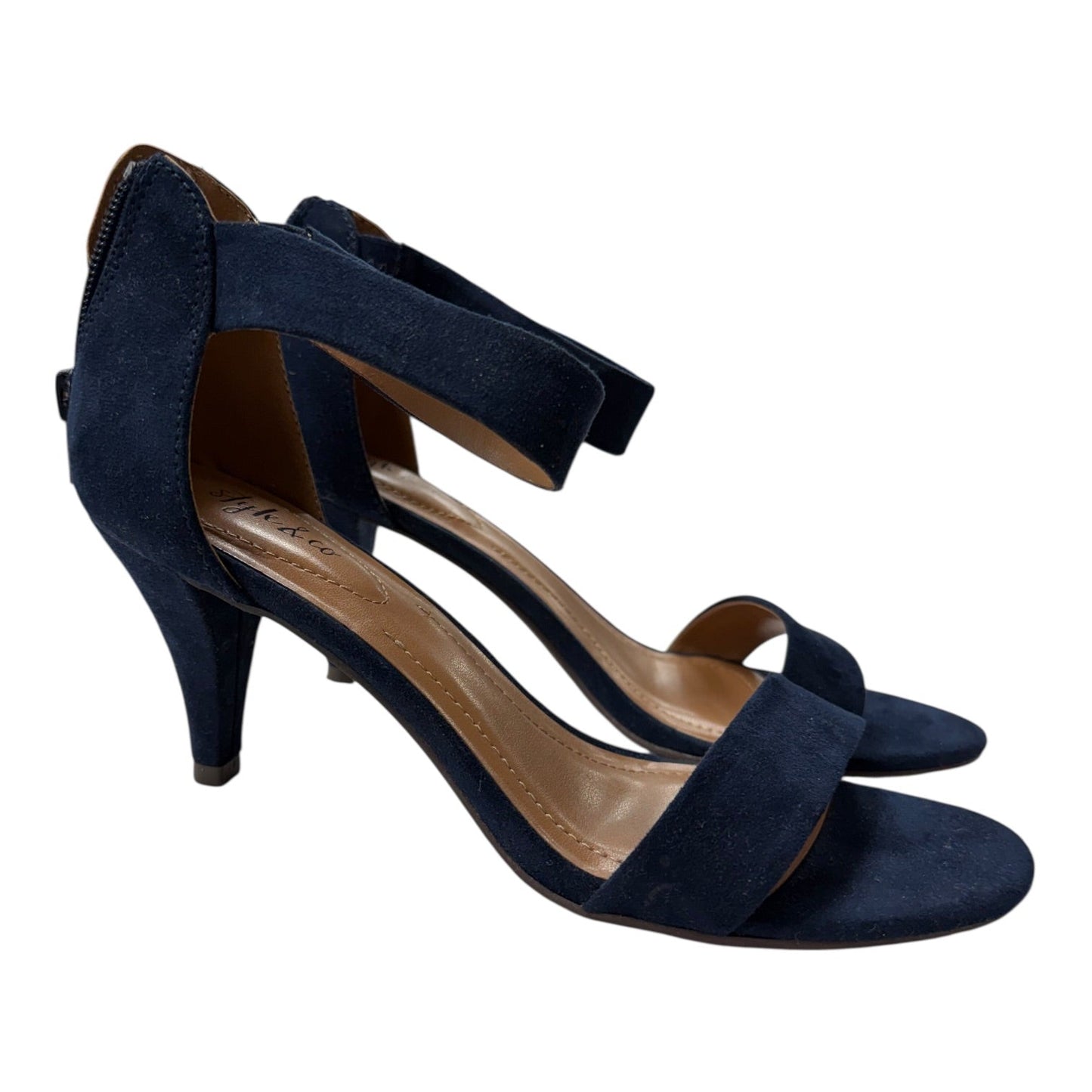 Sandals Heels Kitten By Style And Company In Navy, Size:7.5
