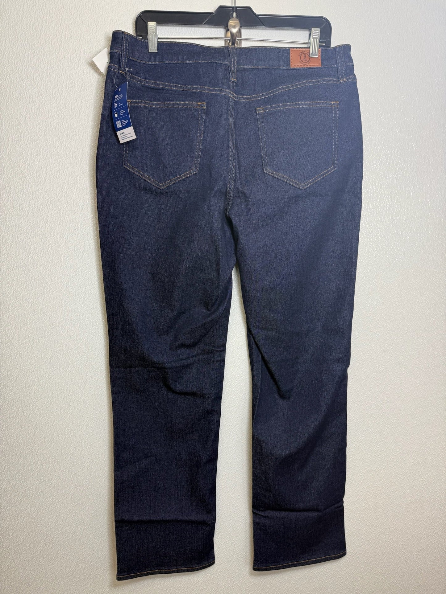 Jeans Straight By Lands End In Blue Denim, Size: 14