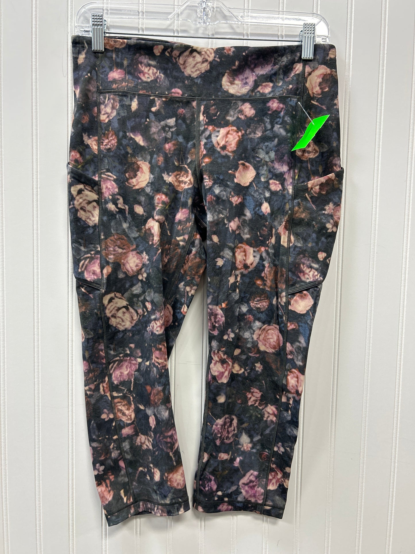 Athletic Leggings Capris By Lululemon In Floral Print, Size:10