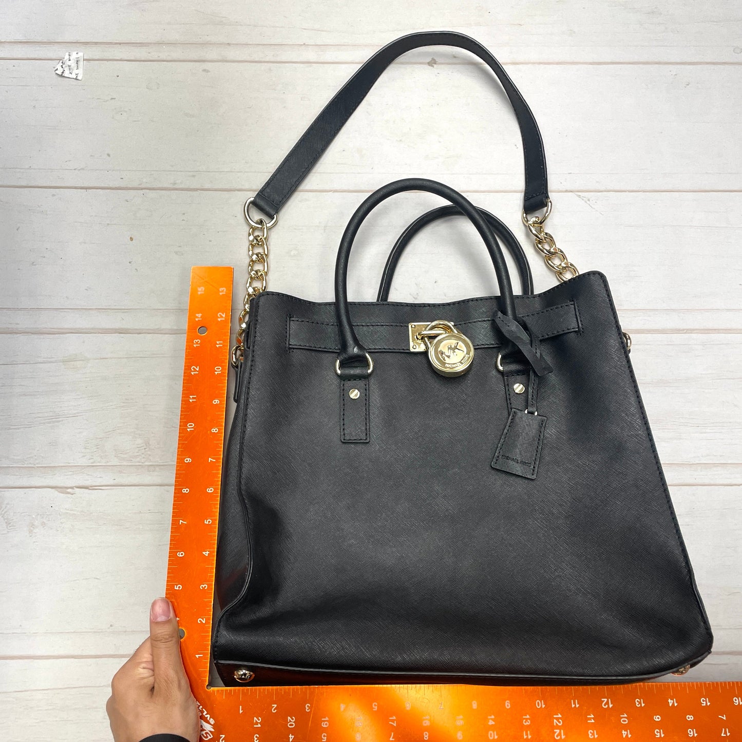 Handbag Leather By Michael By Michael Kors, Size: Large