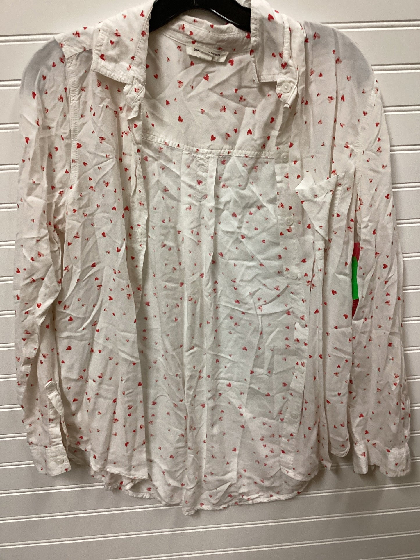 Blouse Ls By Beachlunchlounge In White, Size:L
