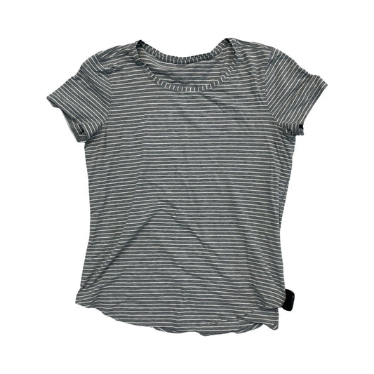 Athletic Top Ss By Lululemon In Striped Pattern, Size:6