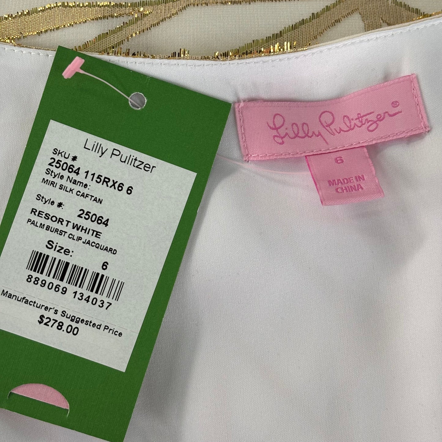 Tunic Designer By Lilly Pulitzer In Gold & White, Size: S