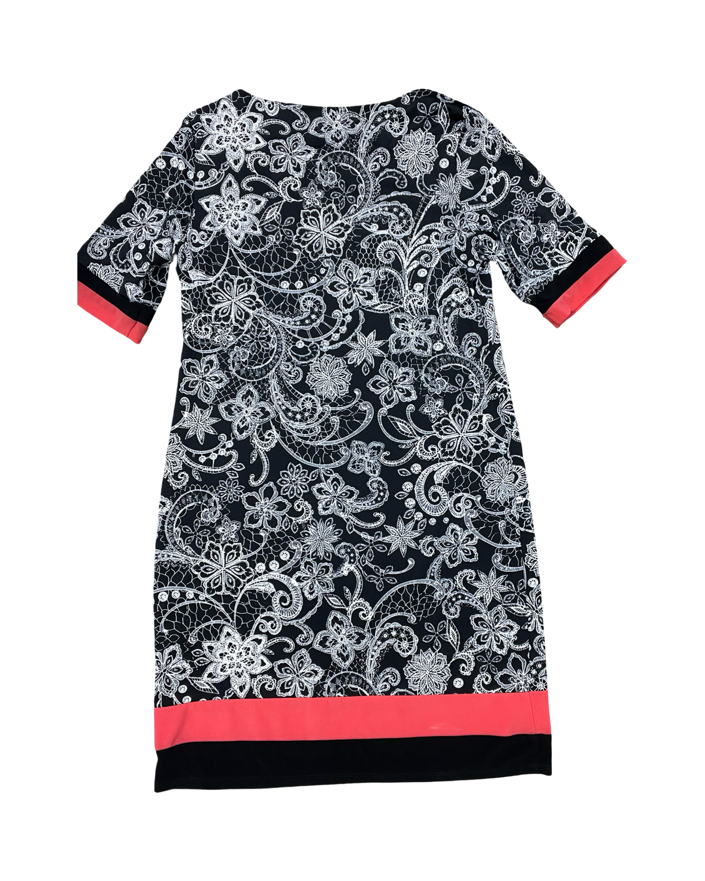 Dress Casual Midi By Madison Leigh In Black & White, Size:L