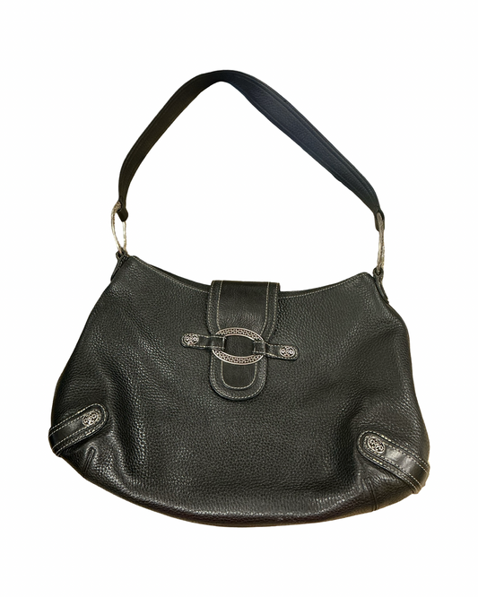 Handbag Leather By Brighton In Black, Size:Medium