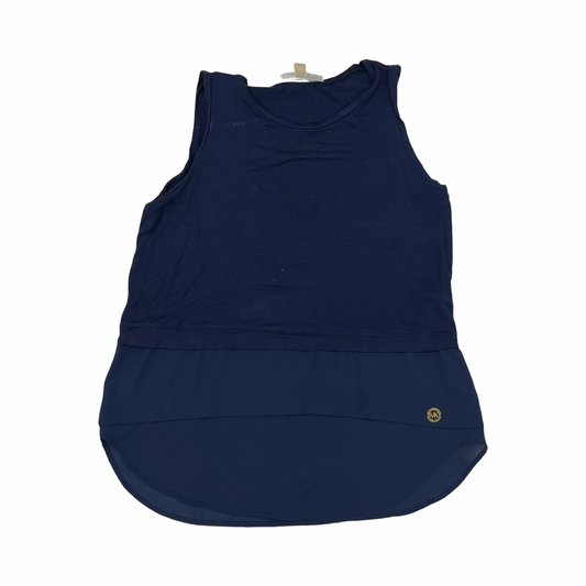 Top Sleeveless Designer By Michael Kors In Navy, Size:M