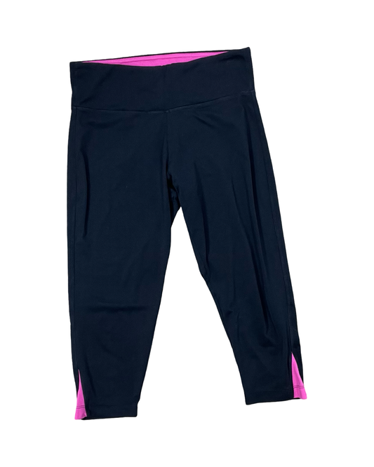 Athletic Leggings Capris By Marika Tek In Black & Pink, Size:M