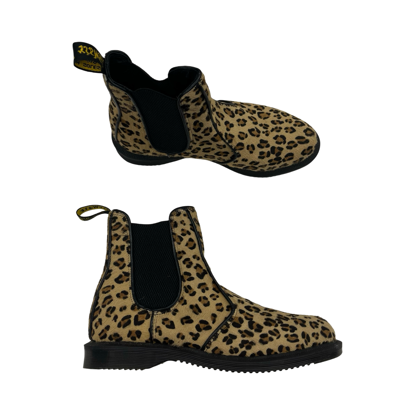 Boots Ankle Flats By Dr Martens In Leopard Print, Size:9