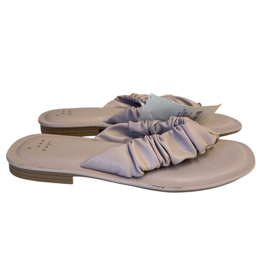 Sandals Flip Flops By A New Day In Pink & Tan, Size:7.5