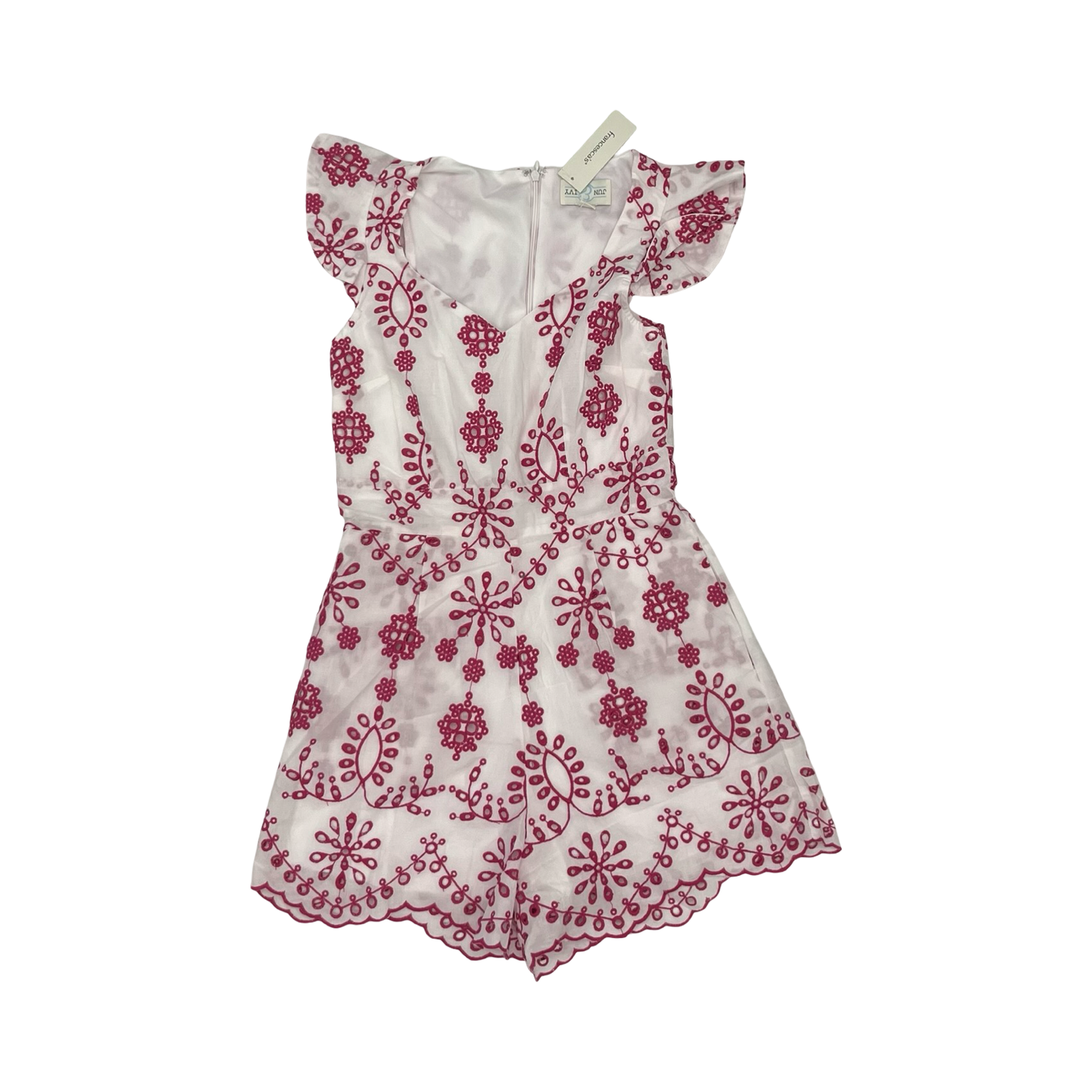 Romper By Jun & Ivy In Pink & White, Size:Xs