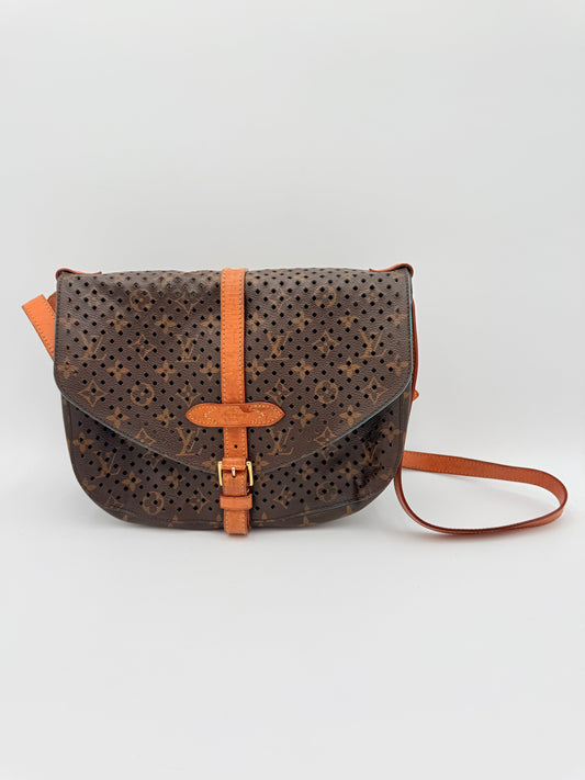 Crossbody Luxury Designer By Louis Vuitton In Blue & Brown, Size:Medium