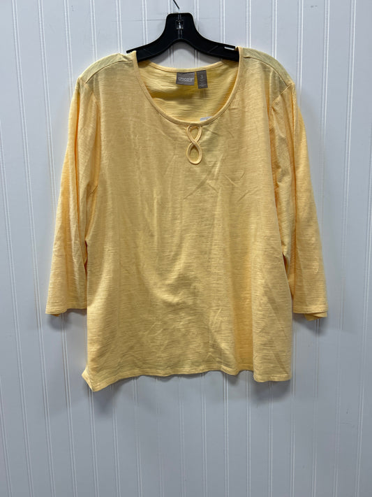 Top Ls By Chicos In Yellow, Size:Xl