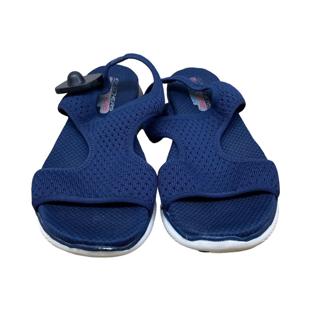 Sandals Flats By Skechers In Navy, Size:7