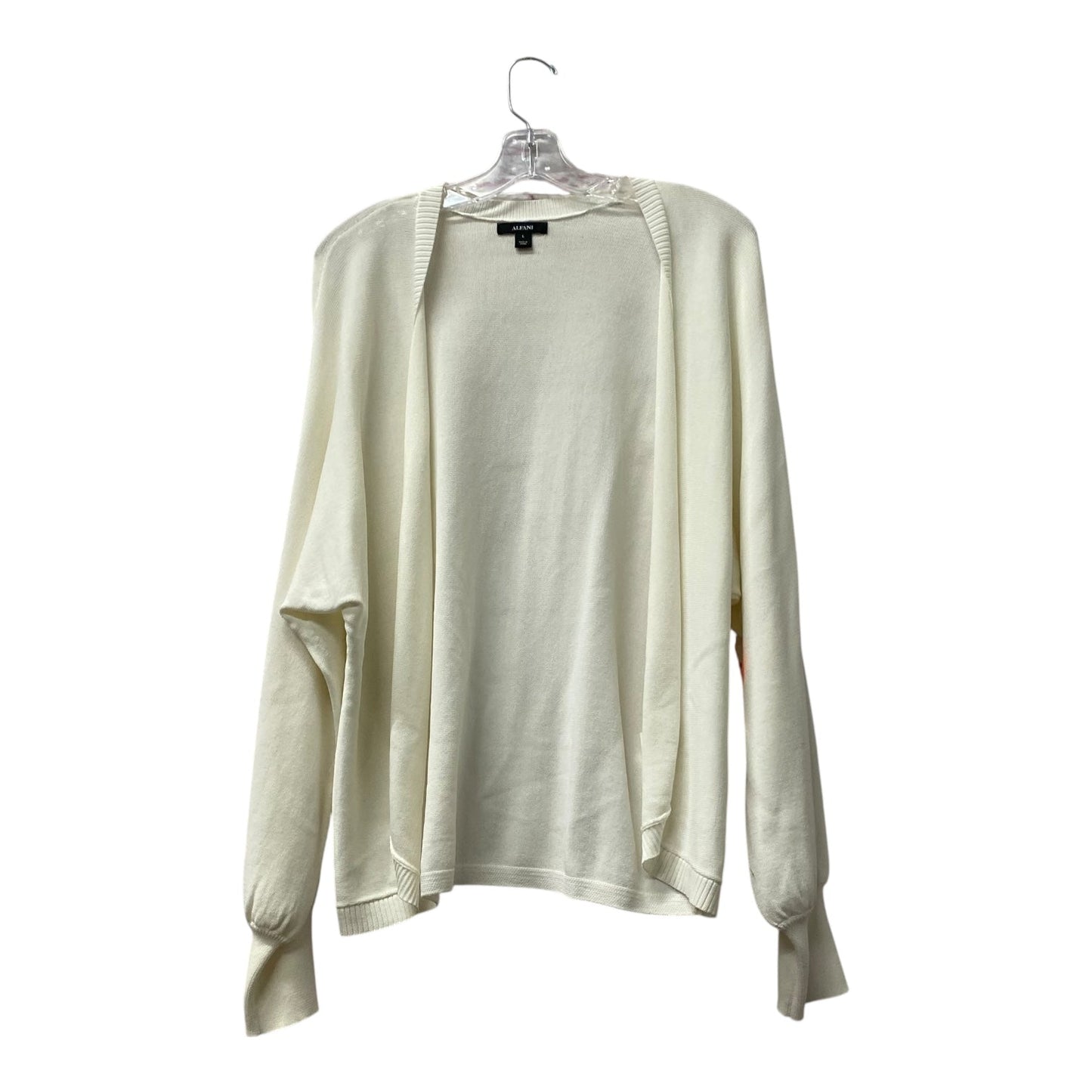 Cardigan By Alfani In White, Size:L
