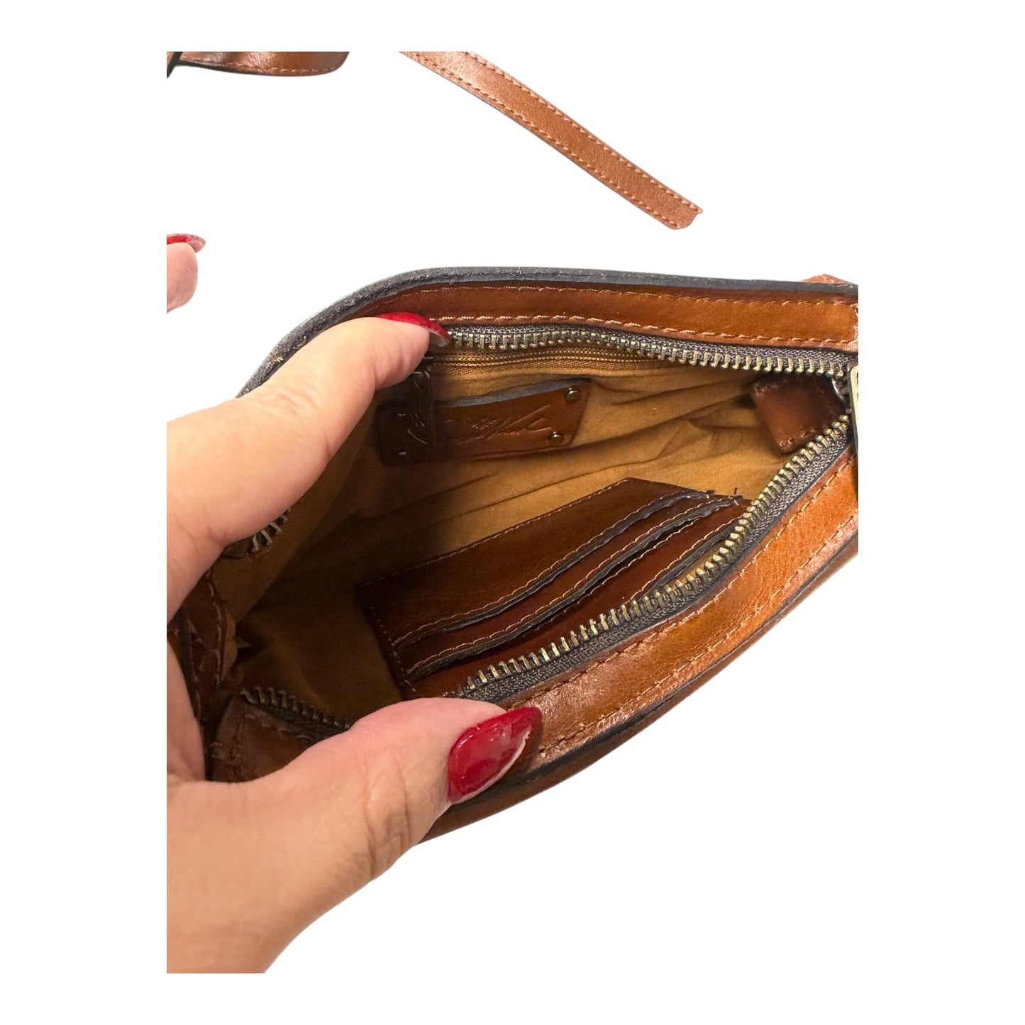 Crossbody Designer By Patricia Nash In Tan, Size:Small