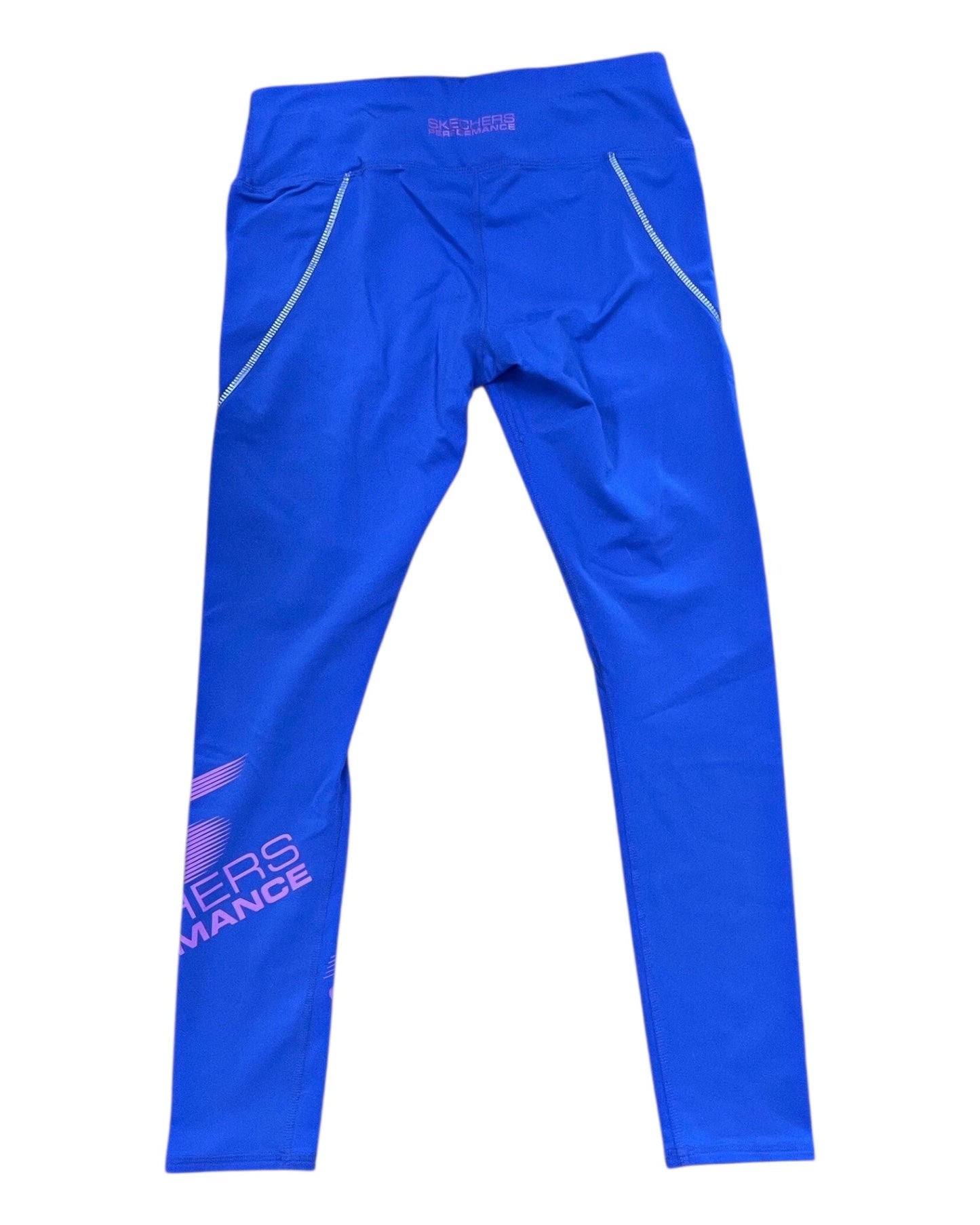 Athletic Leggings By Skechers In Blue, Size:M