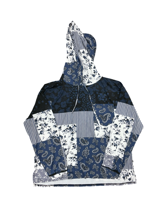 Top Ls By Lily In Blue & White, Size:1X