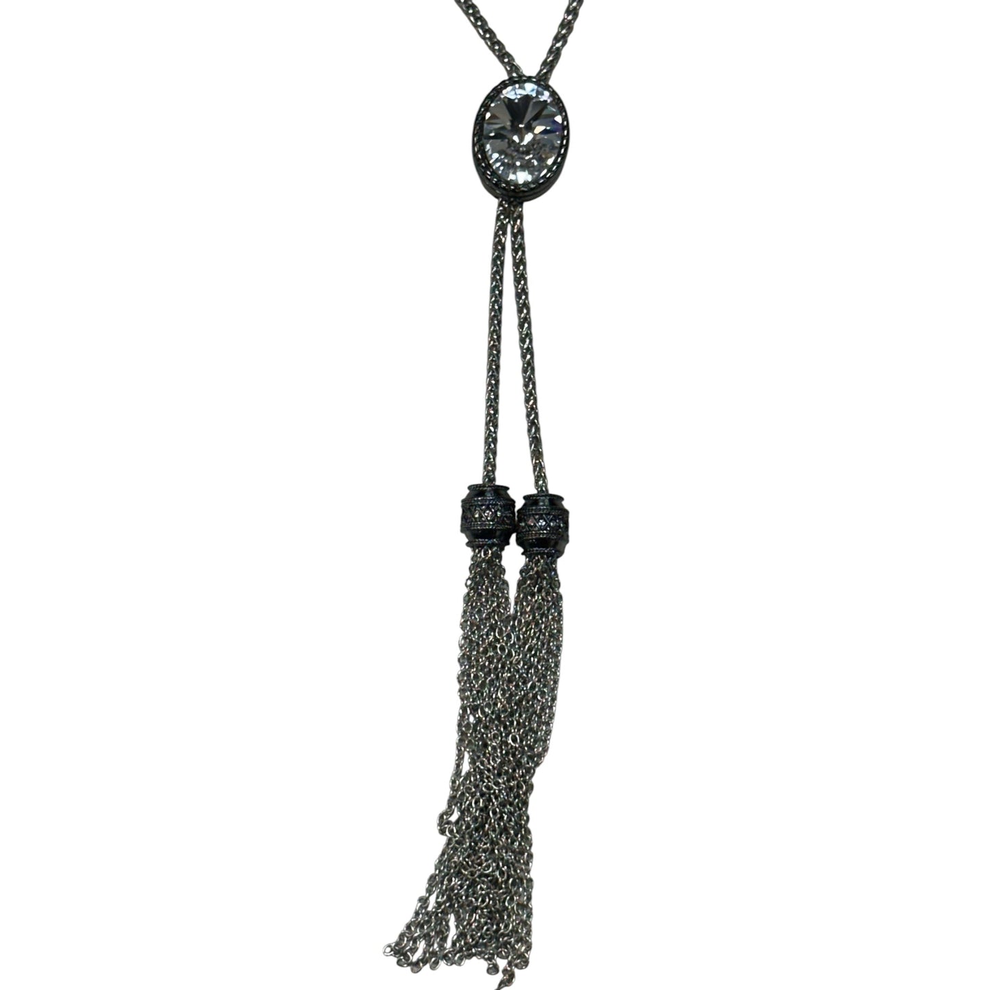 Necklace Lariat & Y-Drop By White House Black Market In Silver