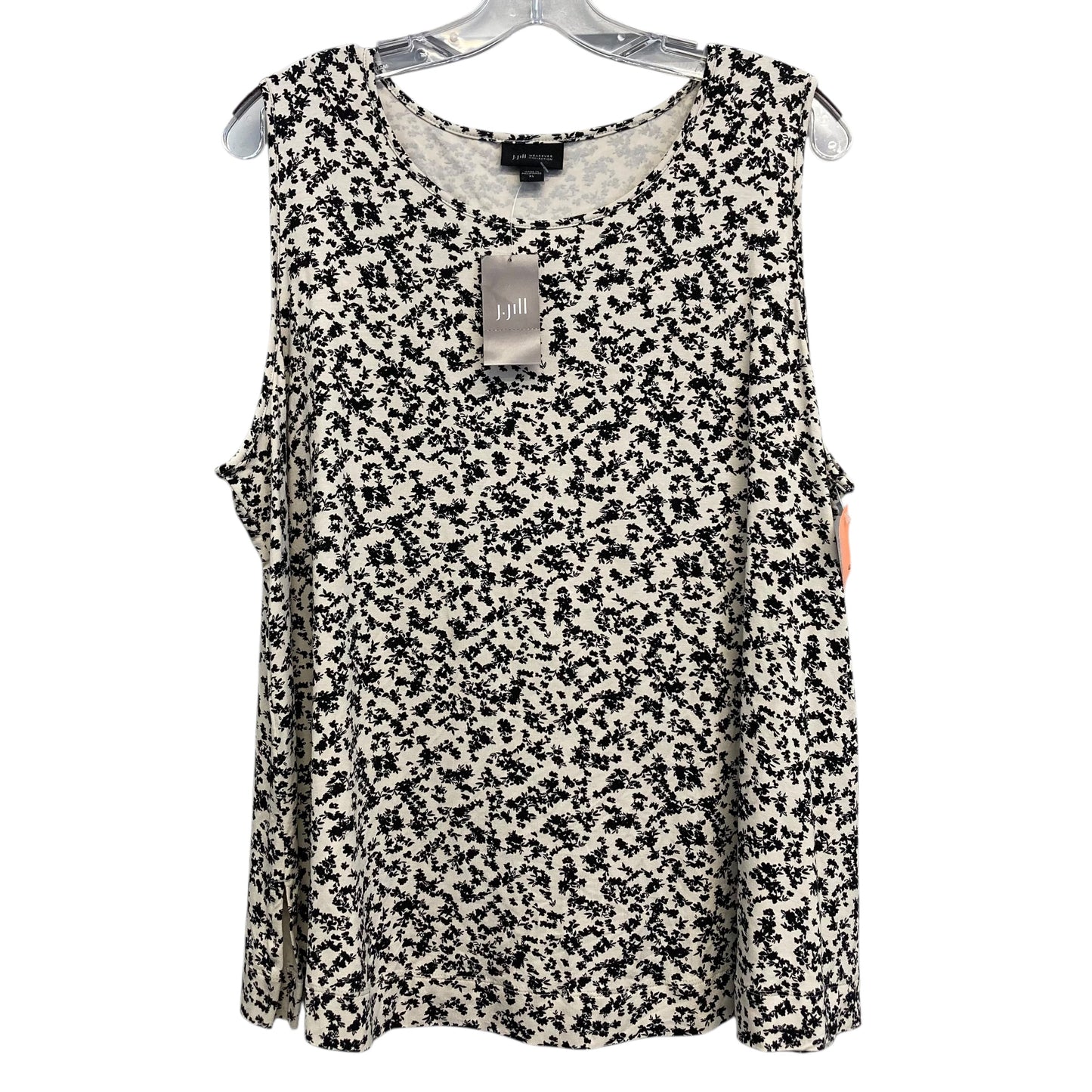 Top Sleeveless By J. Jill In Black & Cream, Size:Xl