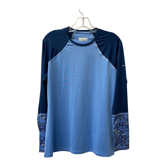 Athletic Top Ls Crewneck By Columbia In Blue, Size:L