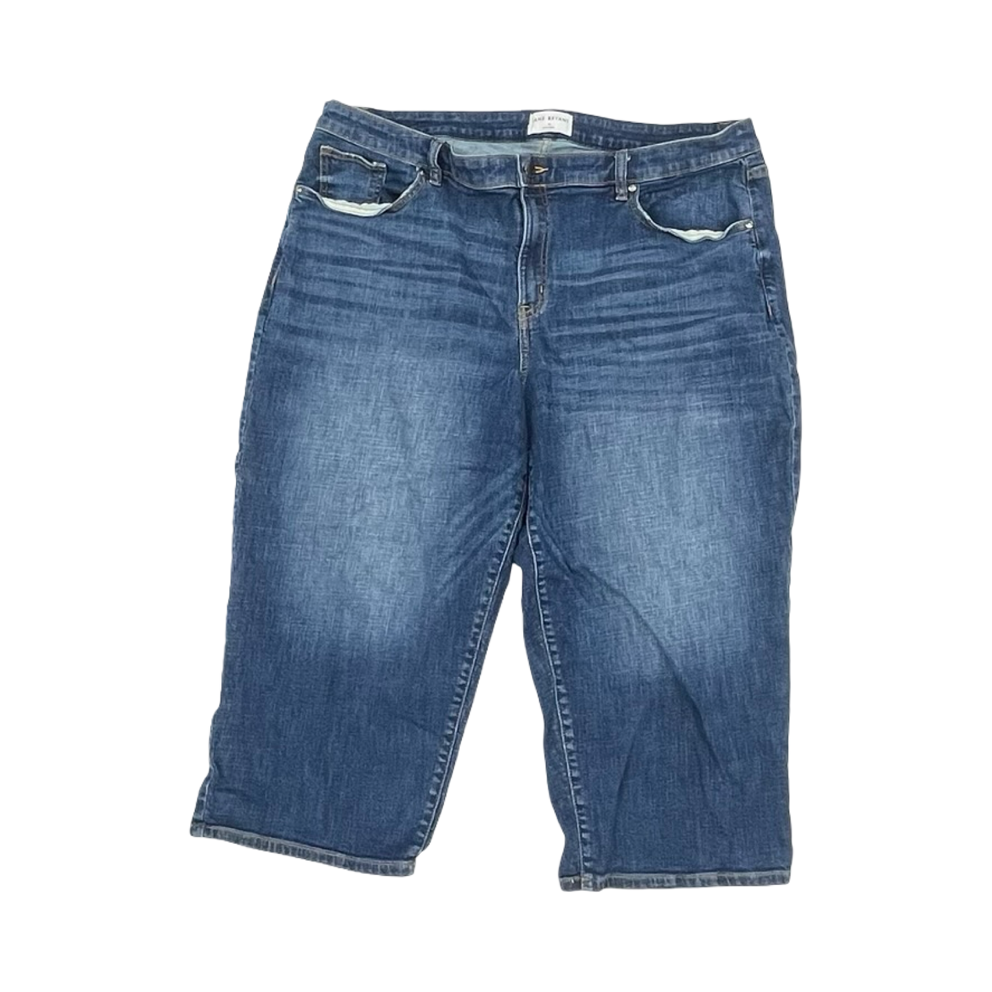 Jeans Cropped By Lane Bryant In Blue Denim, Size:22