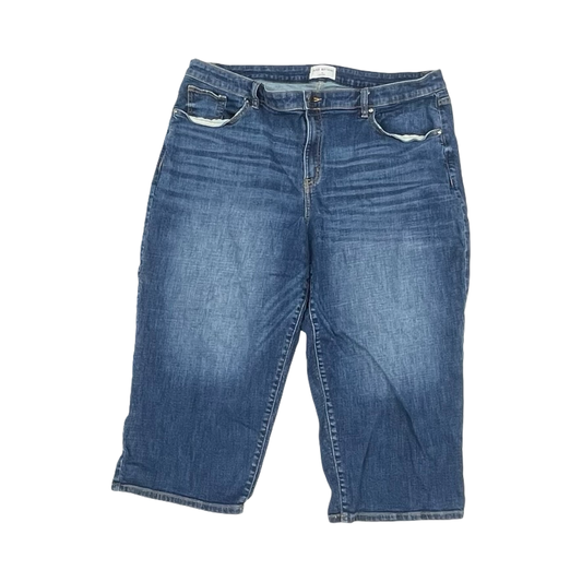 Jeans Cropped By Lane Bryant In Blue Denim, Size:22