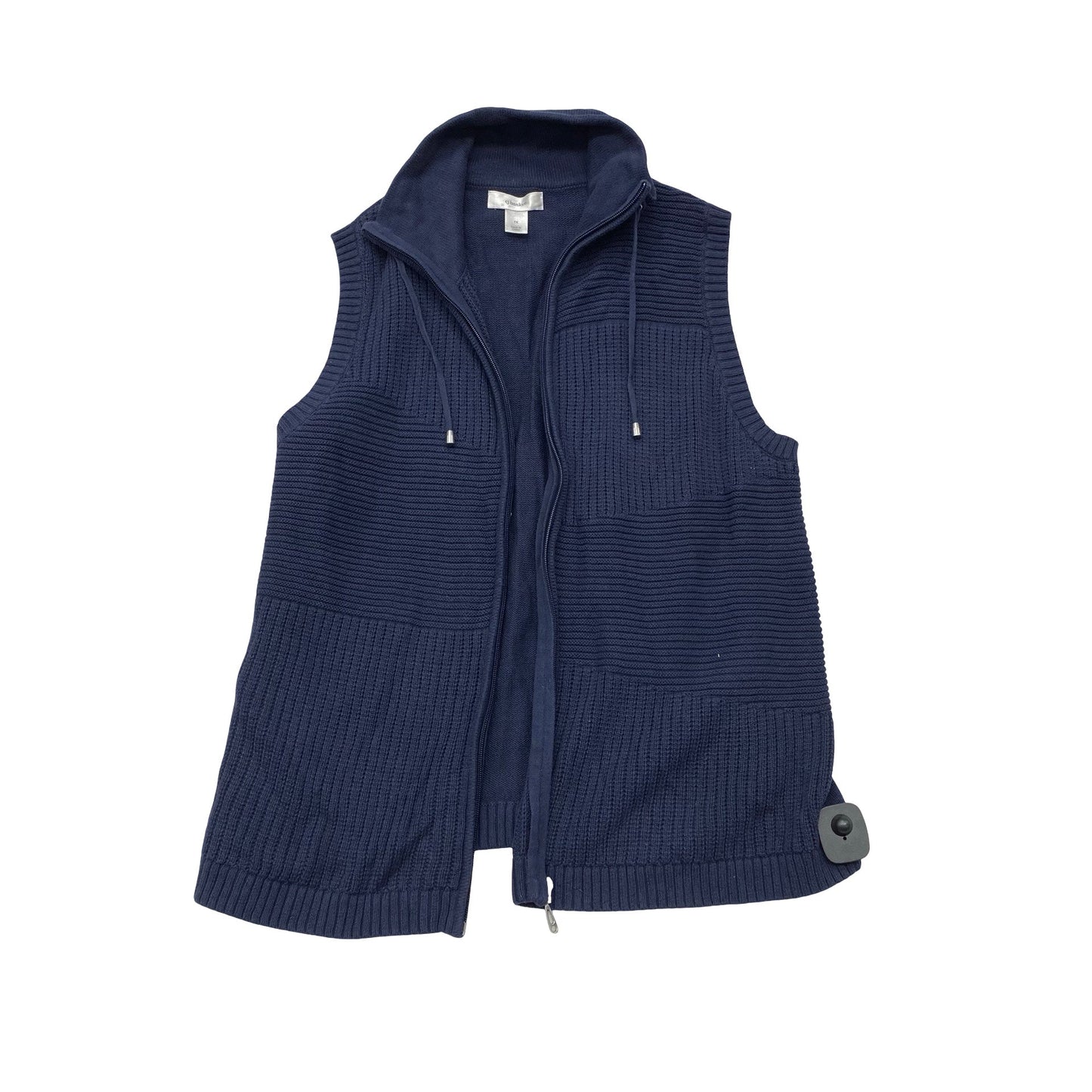 Vest Sweater By Cj Banks In Navy, Size:1X