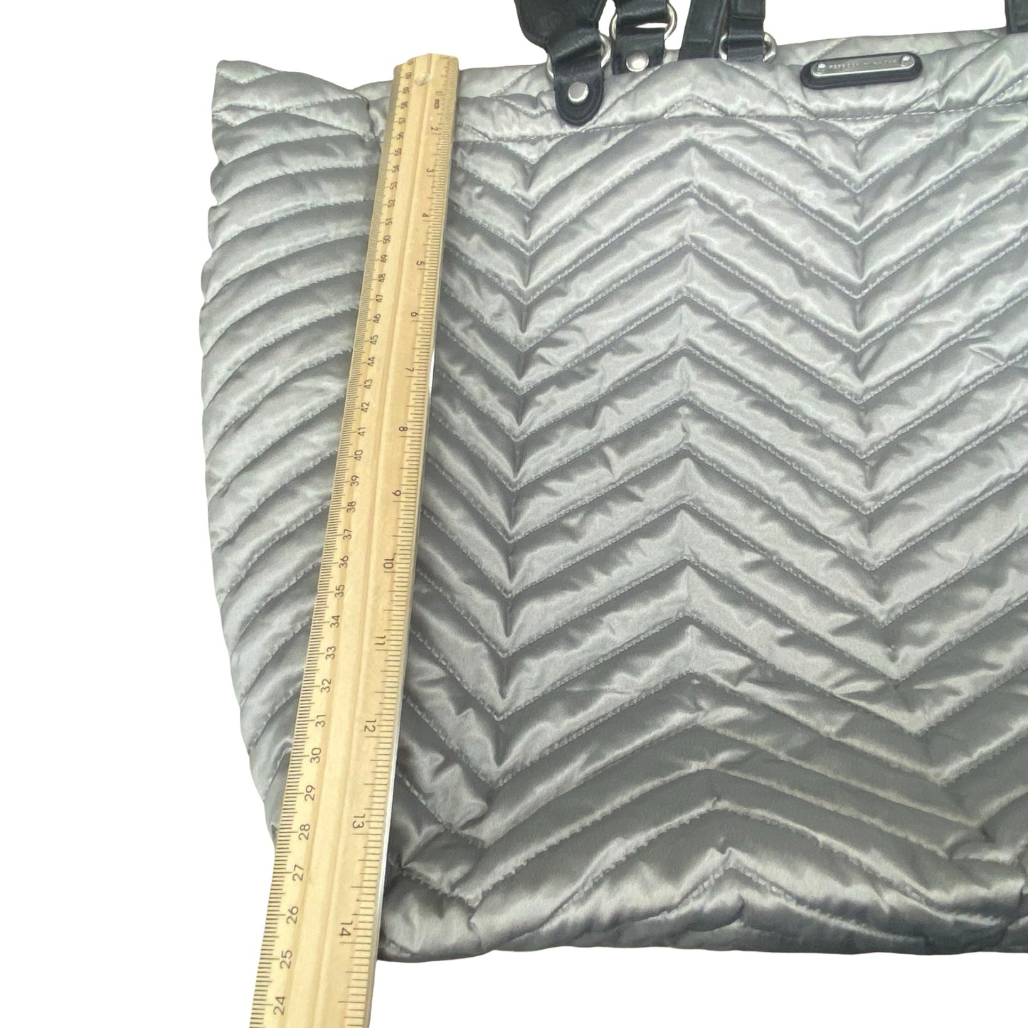Handbag Designer By Rebecca Minkoff In Silver, Size:Large