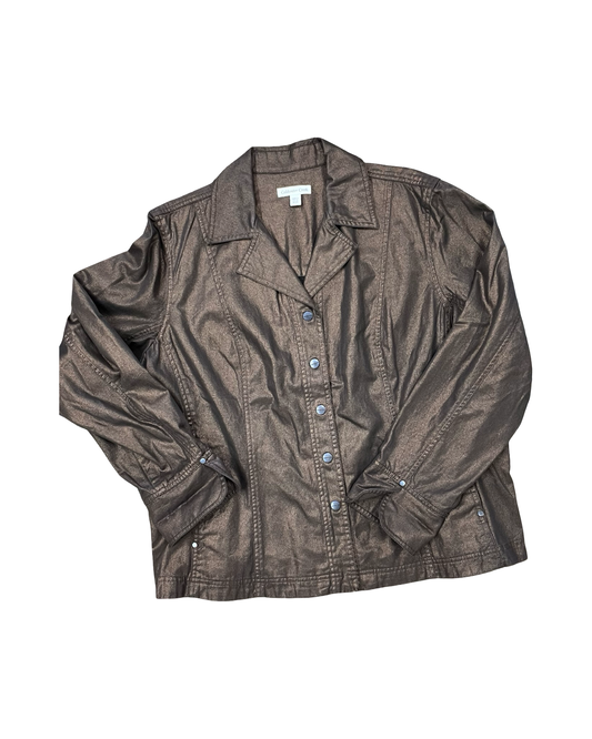 Jacket Other By Coldwater Creek In Bronze, Size:2X