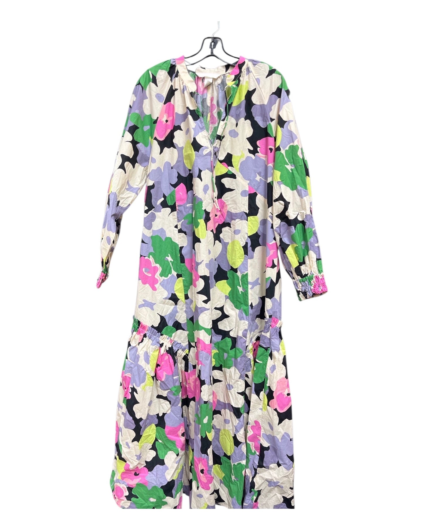 Dress Casual Maxi By H&M In Cream & Purple, Size:M