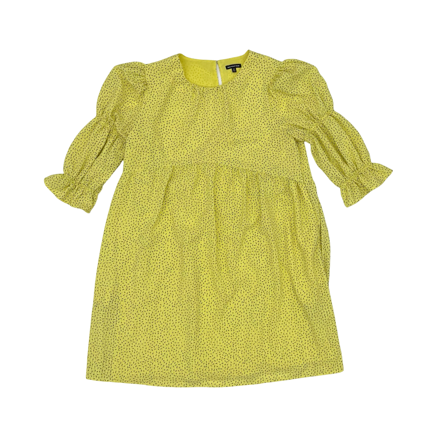 Dress Work By Who What Wear In Black & Yellow, Size:M