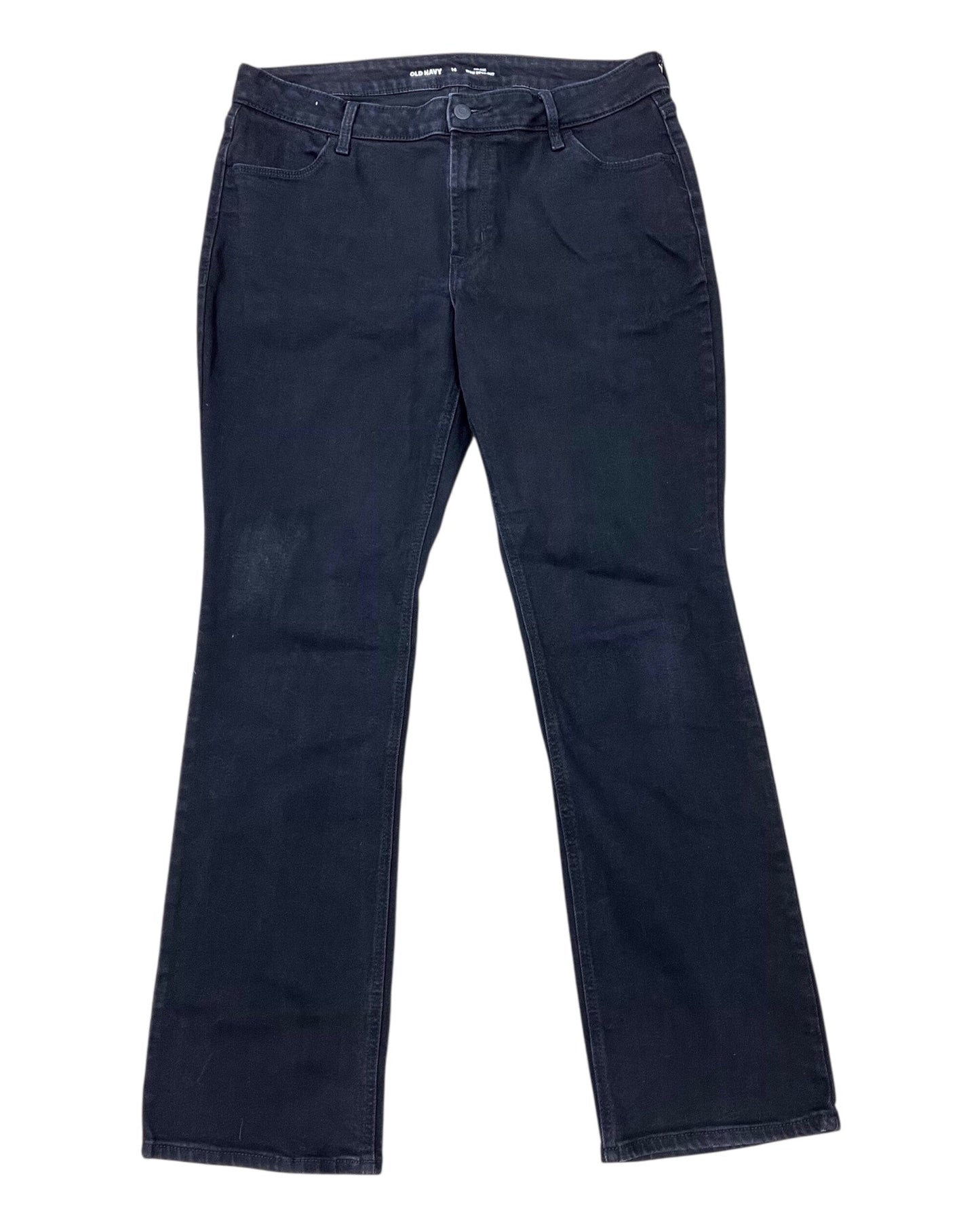 Jeans Boot Cut By Old Navy In Black Denim, Size:14