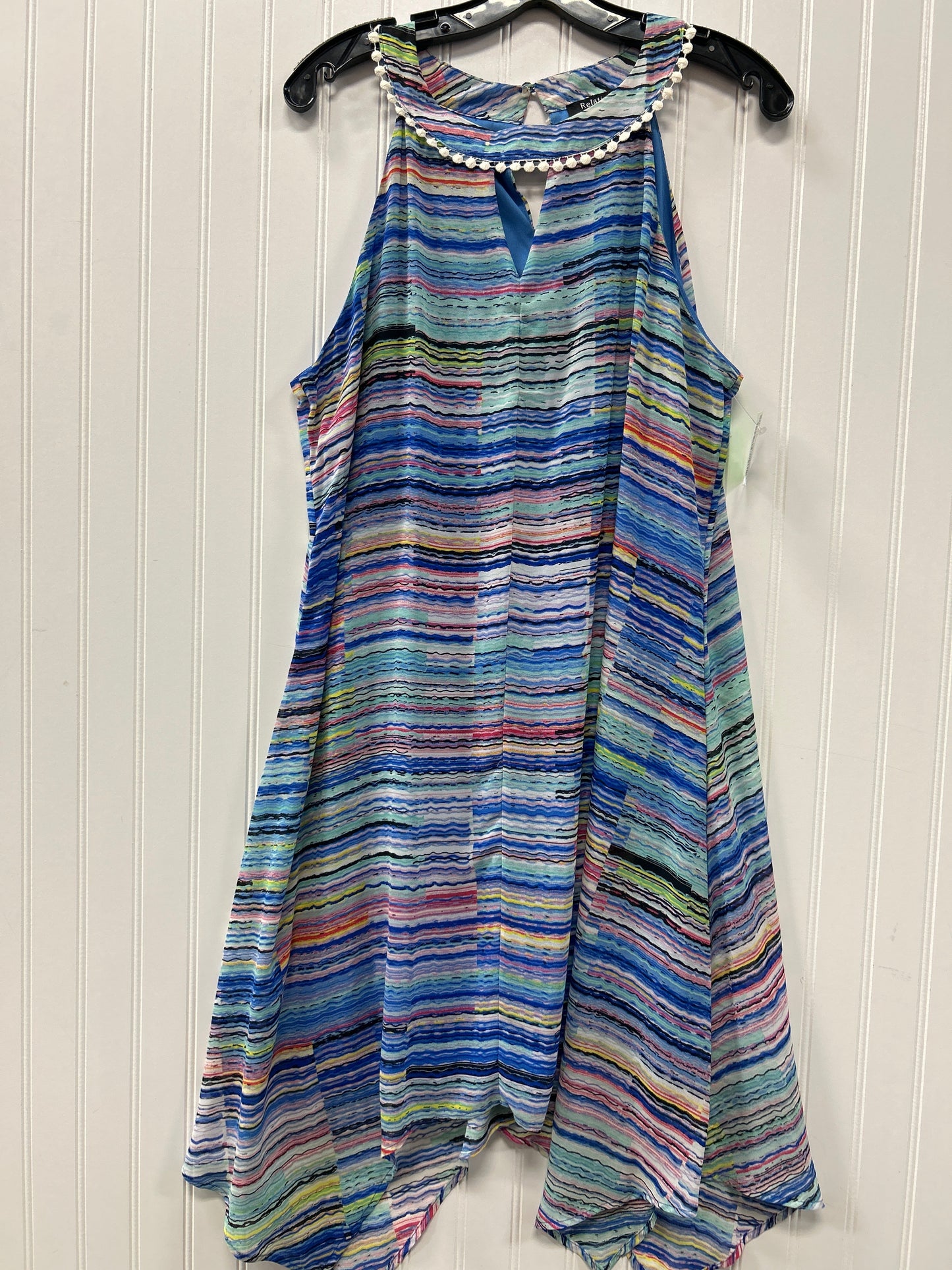 Dress Casual Maxi By Relativity In Multi, Size:L
