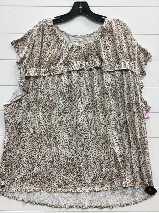Top Sleeveless By Maurices In Animal Print, Size:4X