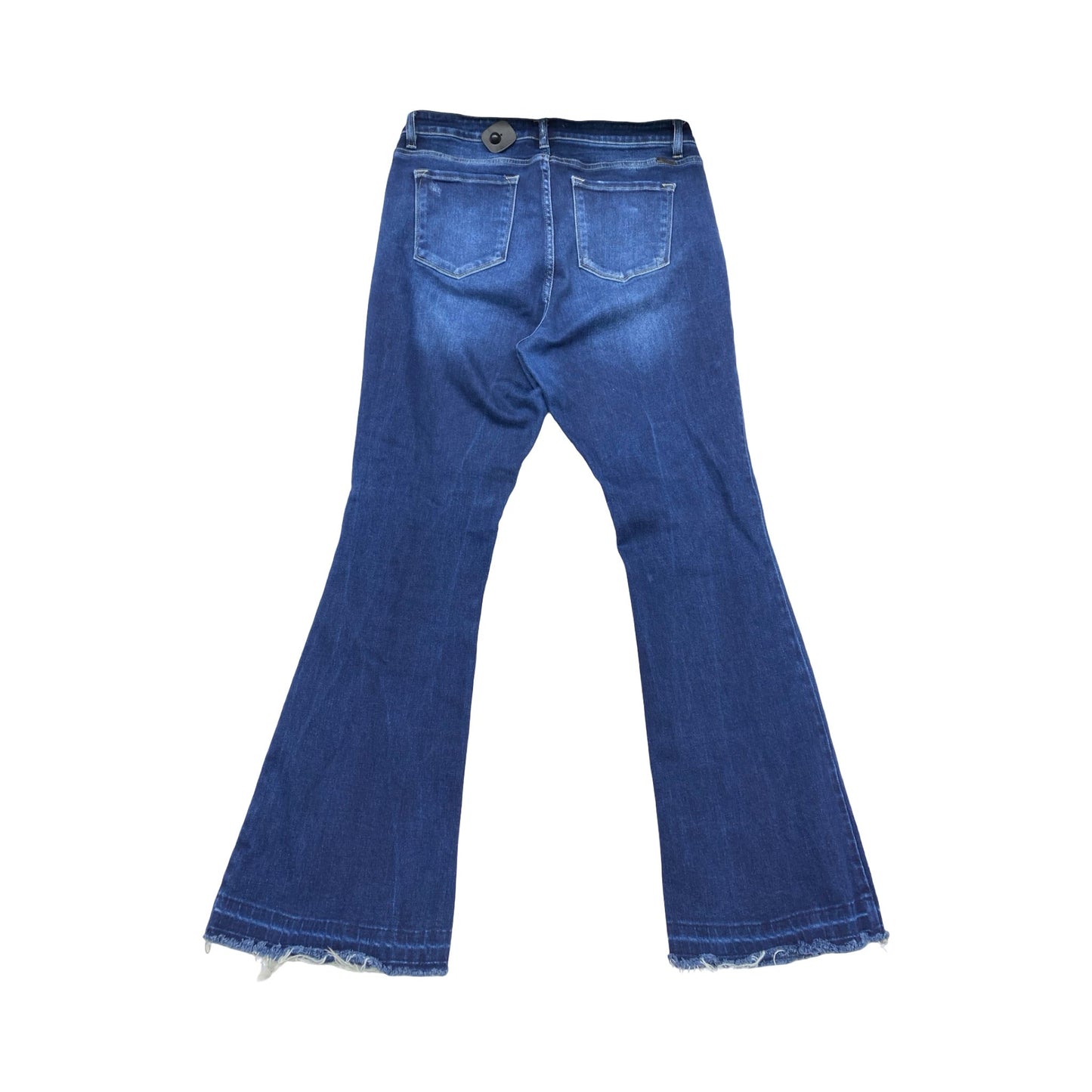 Jeans Flared By Kancan In Blue Denim, Size:16