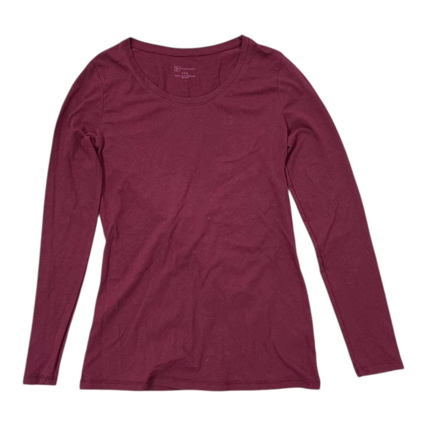 Top Ls Basic By No Boundaries In Maroon, Size:S
